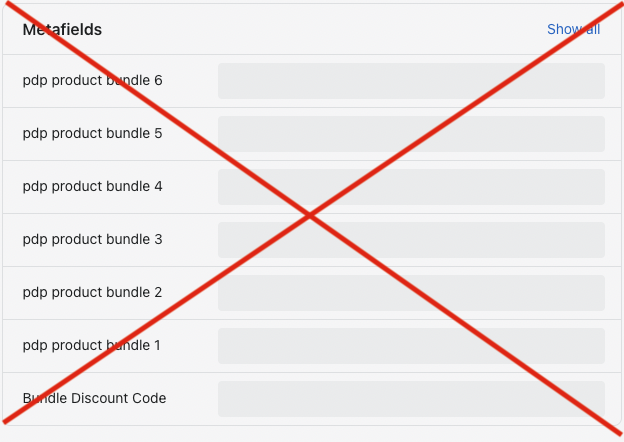 Do not use these meta-fields on the individual product. 